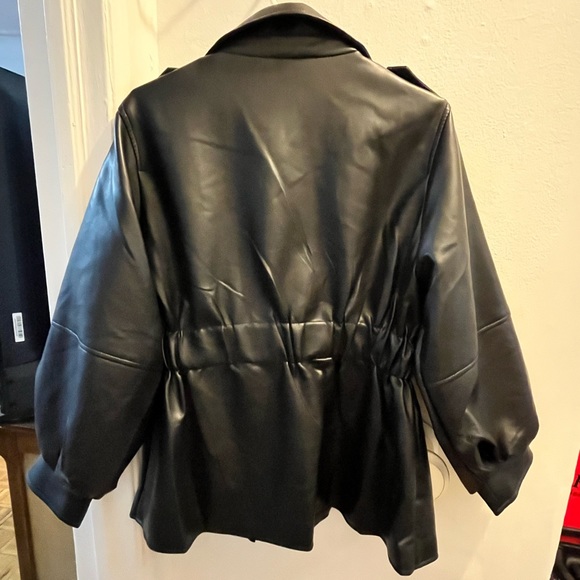 NWT AKIRA black leather jacket size XL - Picture 4 of 4
